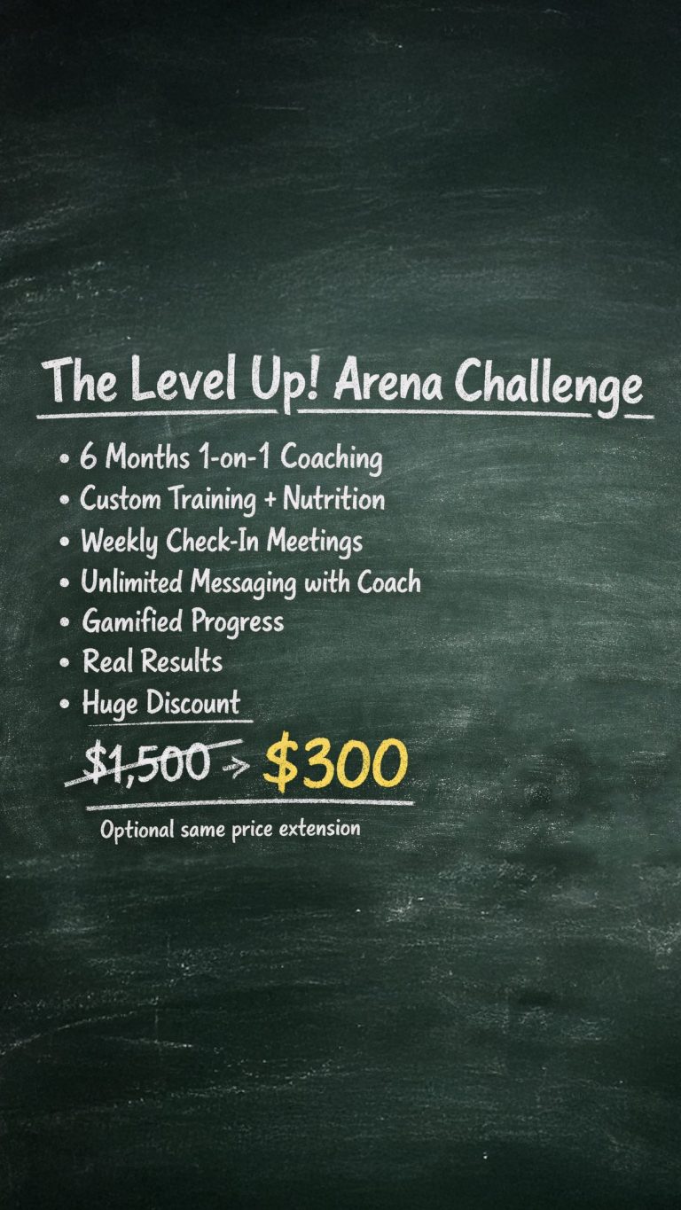 blackboard-challenge - the level up arena - health fitness coaching